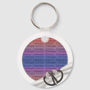 Llavero Cadena de teclas de los corazones de los diamantes