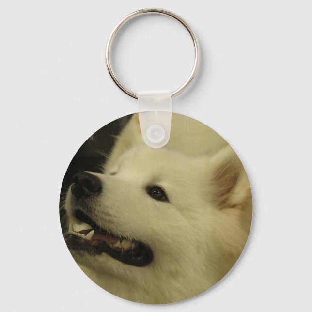 Llavero Cadena de teclas de manzana Samoyed (Anverso)