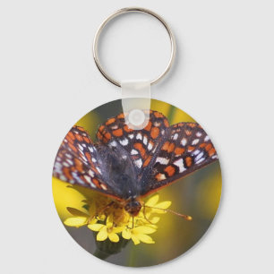 Llavero cadena de teclas de mariposa