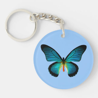 Llavero Cadena de teclas de mariposa azul