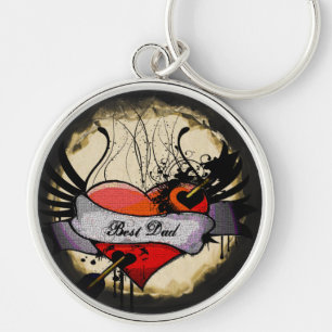 Llavero Cadena de teclas de mejor padre para el corazón de