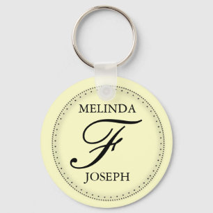 Llavero Cadena de teclas de monograma DIY