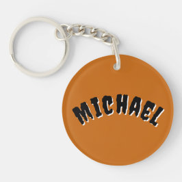 Llavero Cadena de teclas de nombre inquietante (Naranja os
