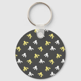 Llavero Cadena de teclas de palomitas (gris oscuro y amari