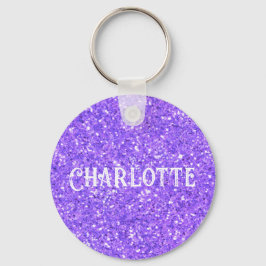 Llavero Cadena de teclas de patrón de purpurina espumoso m