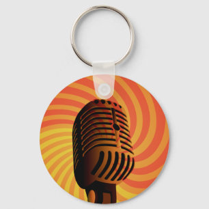 Llavero Cadena de teclas de personalizado de micrófono ret