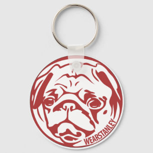 Llavero cadena de teclas de pug