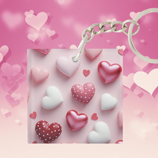 Llavero Cadena de teclas de puntos de polka (Sweetheart Polka Dots Key Chain
A sweet symbol of affection to carry with you)