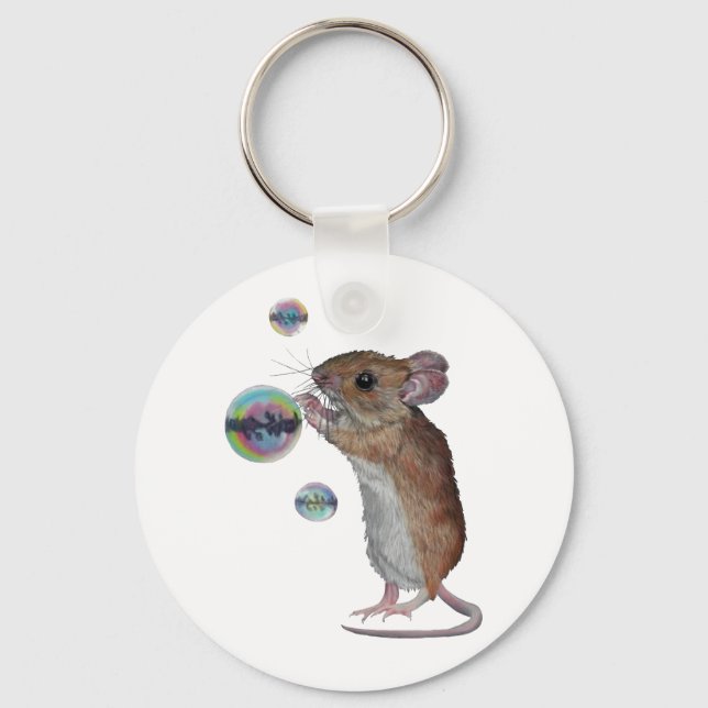 Llavero Cadena de teclas de ratón y burbujas (Anverso)