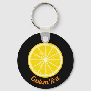 Llavero Cadena de teclas de rebanado de naranja