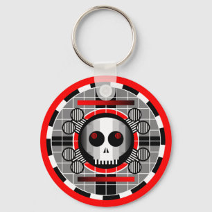 Llavero Cadena de teclas de redondeo de Skull TV