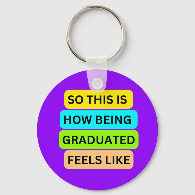 Llavero Cadena de teclas de redondeo violeta de luz de gra (Anverso)