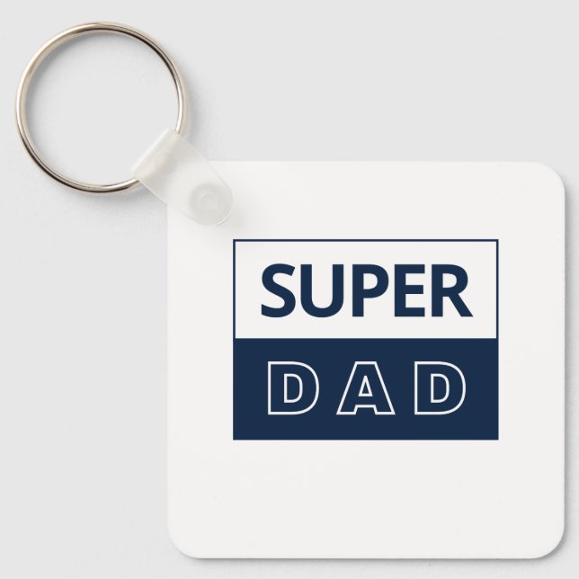 Llavero Cadena de teclas de Super Dad (Anverso)