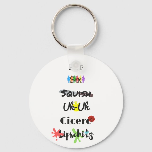 Llavero Cadena de teclas de tango de bloques de celdas (Anverso)