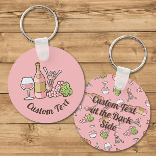 Llavero Cadena de teclas de vino Rosa