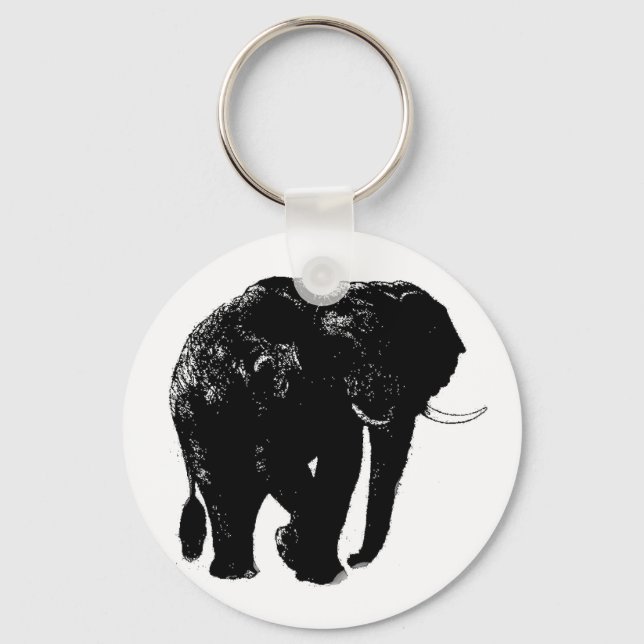 Llavero Cadena de teclas del botón del elefante (Anverso)