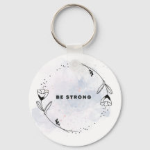 Cadena de teclas del círculo metalizado, 2"