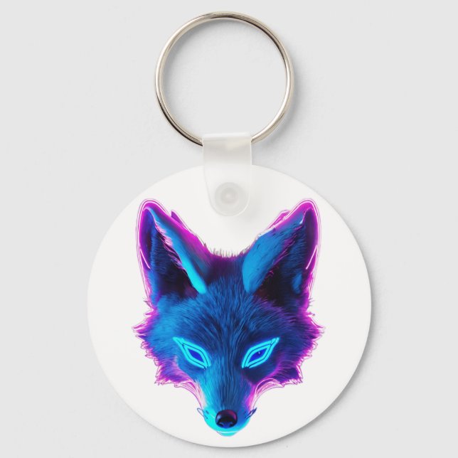 Llavero Cadena de teclas del círculo metalizado, 2" (Anverso)