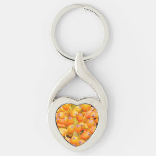 Llavero Cadena de teclas del corazón de semillas de flores
