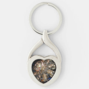 Llavero Cadena de teclas del corazón del motor estrella