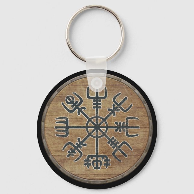 Llavero Cadena de teclas del Escudo de Viking - Vegvisir (Anverso)