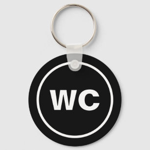 Llavero cadena de teclas del icono del inodoro del WC para