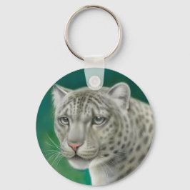 Llavero Cadena de teclas del leopardo de la nieve en pelig
