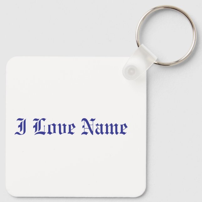 Llavero Cadena de teclas del marco del encaje del corazón  (Reverso )