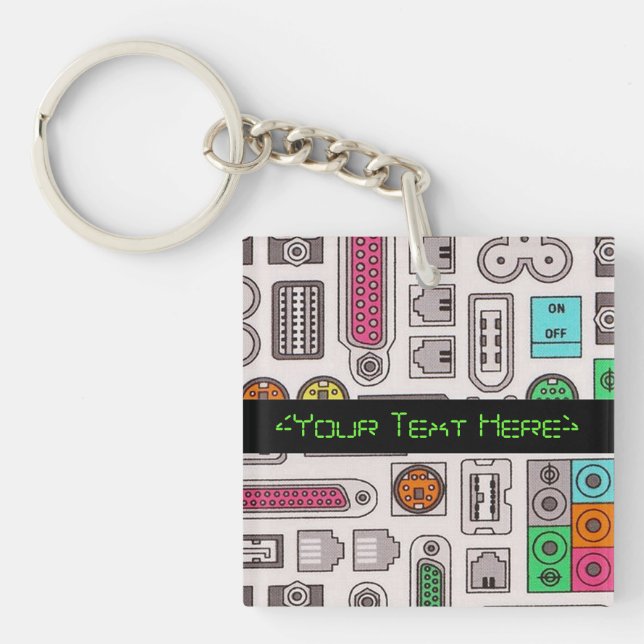 Llavero Cadena de teclas del patrón de entrada de Humor de (Frente)