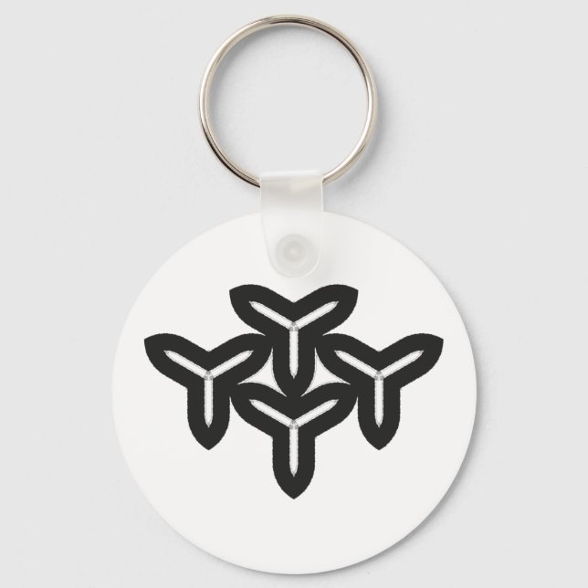 Llavero Cadena de teclas del patrón de las aspas góticas (Anverso)