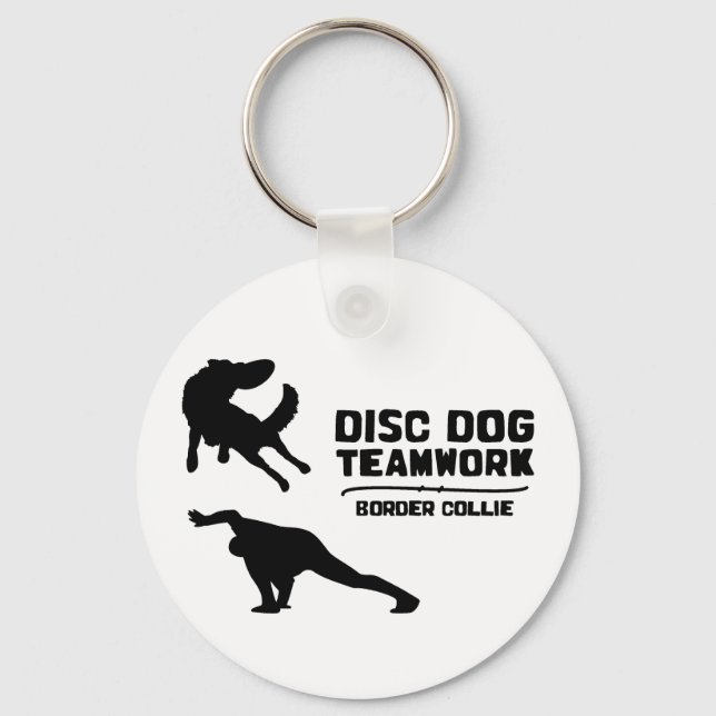 Llavero Cadena de teclas del perro del disco de color del  (Anverso)
