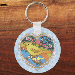 Llavero Cadena de teclas del personalizado de pájaro del c