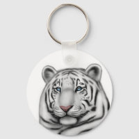 Cadena de teclas del tigre blanco real