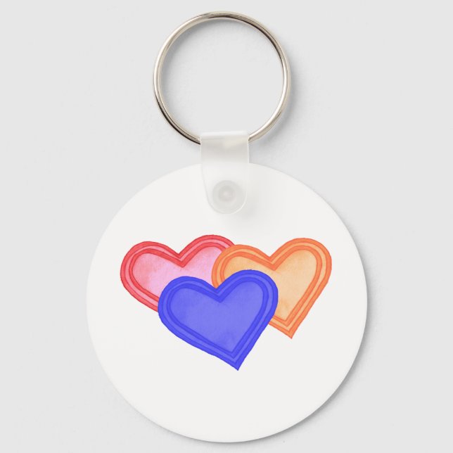 Llavero Cadena de teclas del trío del corazón (Anverso)
