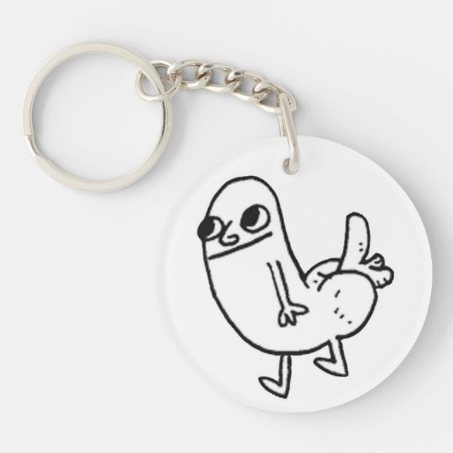 Llavero Cadena de teclas dickbutt (doble cara) (Frente)