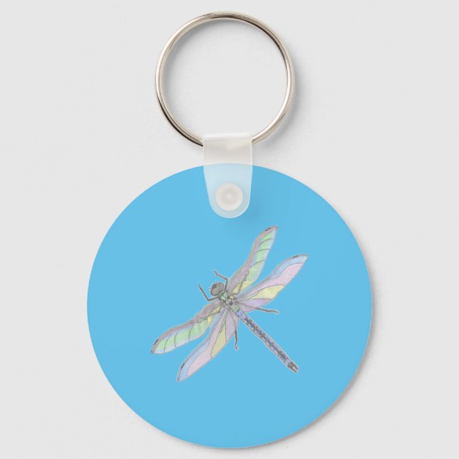 Llavero Cadena de teclas DRAGONFLY (azul) (Anverso)