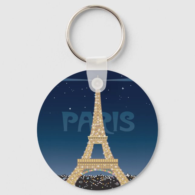 Llavero Cadena de teclas Eiffel Tower Sparkle (Anverso)
