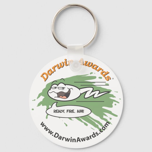 Llavero Cadena de teclas espermatozoides: Listo, fuego, ob (Anverso)