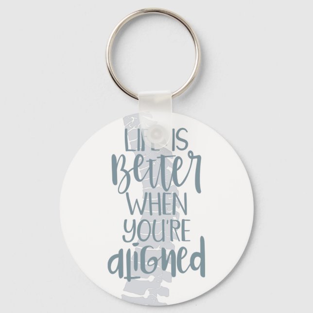 Llavero Cadena de teclas espinosas, regalo quiropráctico,  (Anverso)