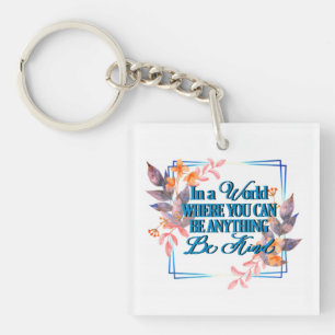 Llavero Cadena de teclas Floral Be Kind