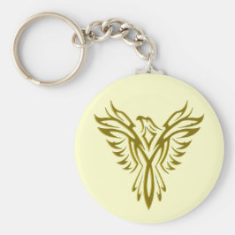 Llavero Cadena de teclas Golden Phoenix Rising