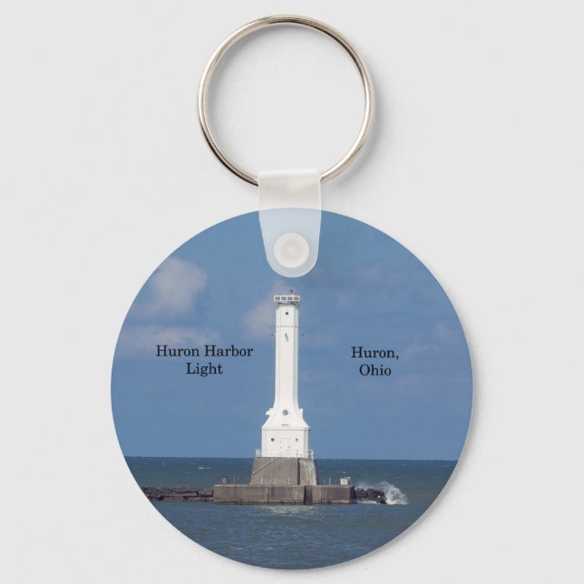 Llavero Cadena de teclas Huron Harbour Light (Anverso)