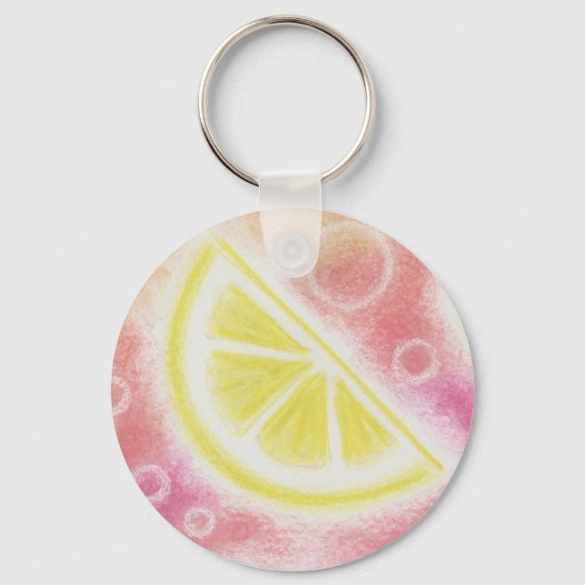 Llavero Cadena de teclas "lemon" rosa de Lemonade (Anverso)