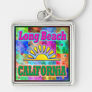 Llavero Cadena de teclas Long Beach Sun & Palms