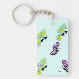 Llavero Cadena de teclas /mariposas