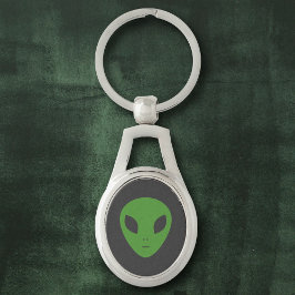 Llavero Cadena de teclas Metalizado de Green Alien