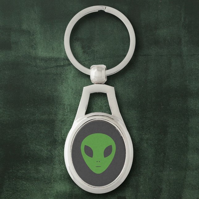 Llavero Cadena de teclas Metalizado de Green Alien (Green Alien Keychain)
