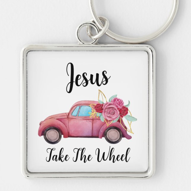 Llavero Cadena de teclas Metalizado Premium Square, pequeñ (Frente)