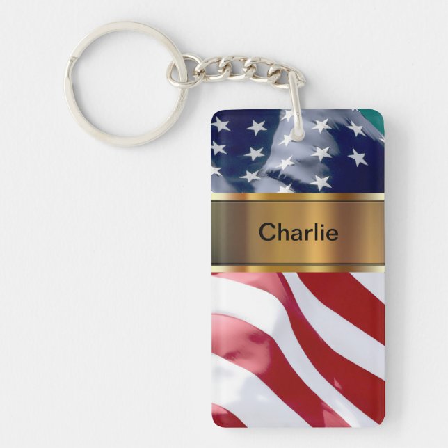 Llavero Cadena de teclas monograma a dos lados (Frente)