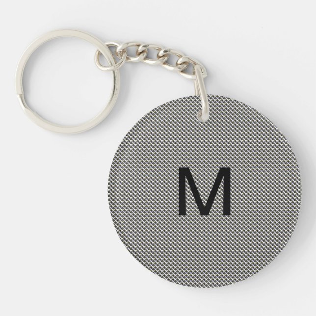 Llavero Cadena de teclas monogramas masculinos (Frente)